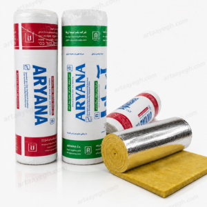 پشم شیشه 2اینچ رولی متالایز دانسیته 20آریانا
